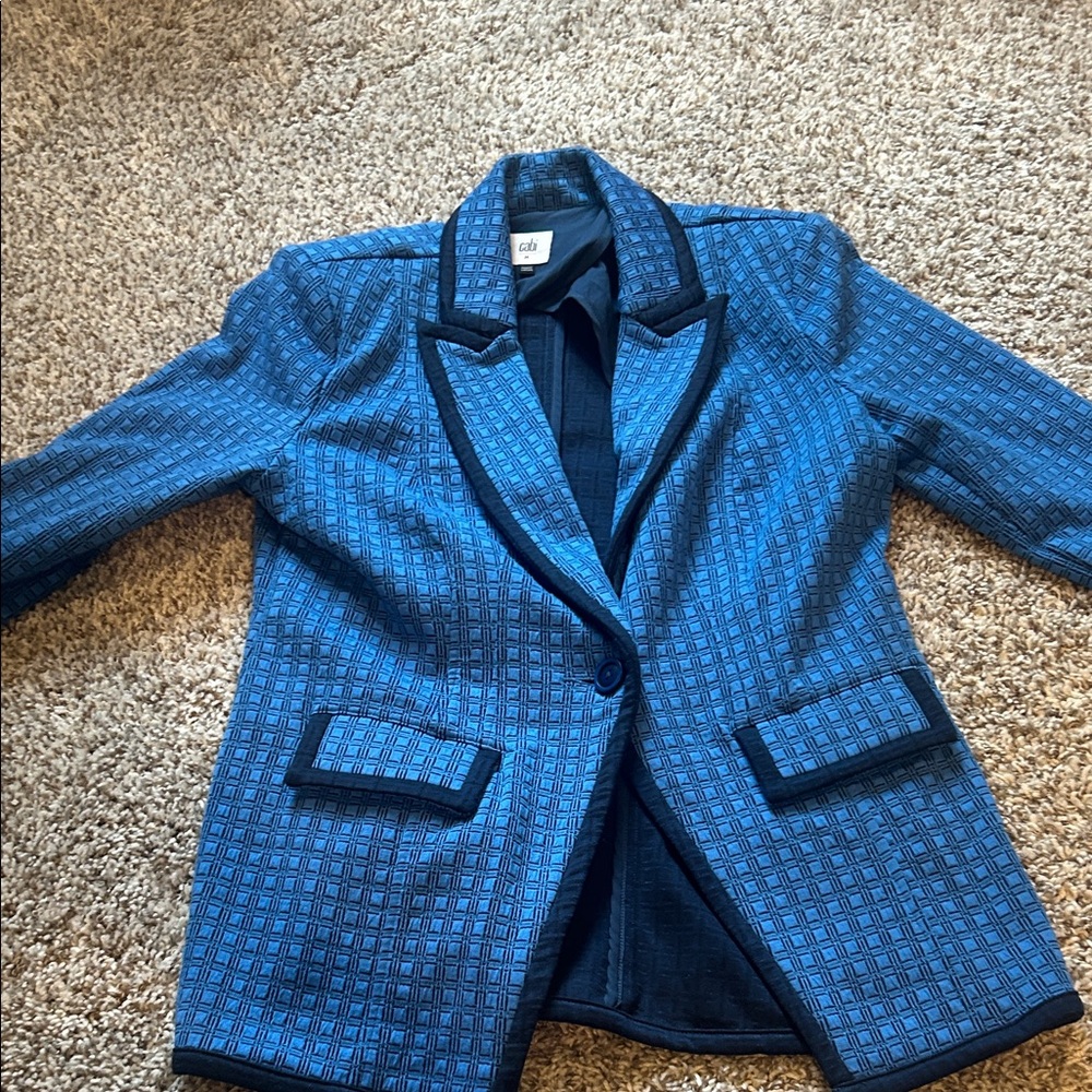 CAbi Blue Patterned Blazer